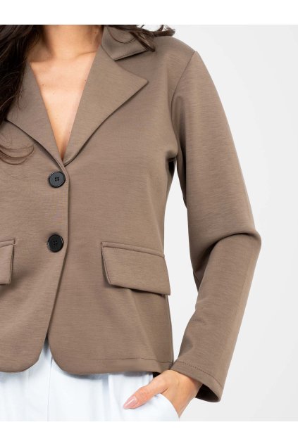 Dámske sako farba Hnedá kód IT-MA-22201.89 (Farba Hnedá, Veľkosť ONE SIZE)