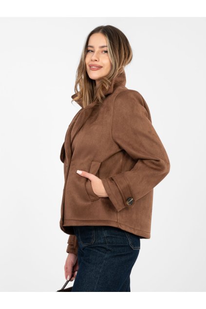 Dámska Bunda farba Hnedá kód IT-KR-97335.04 (Farba Hnedá, Veľkosť ONE SIZE)