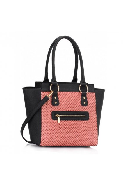 Shopper kabelka do ruky Milly čierna / ružová