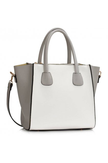 Shopper kabelka do ruky Orrie sivo biela LS0061A