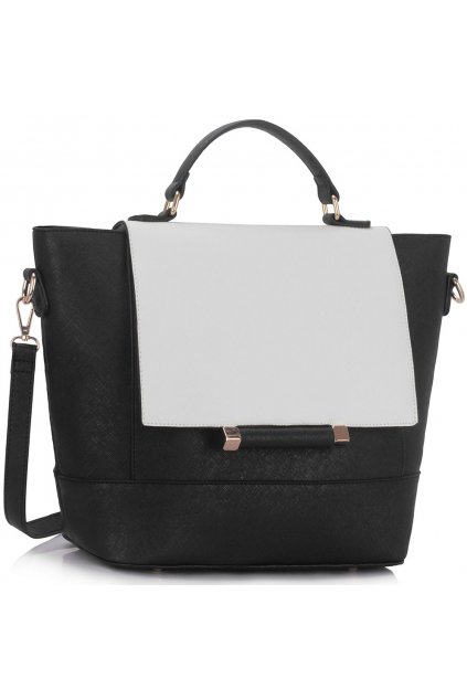 Shopper kabelka Enna LS00355 čierna / biela