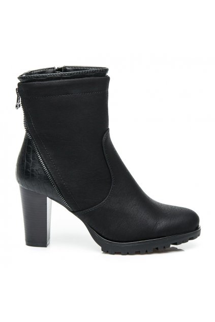Čierne elegantné topánky 58834B / S1-32P veľ.č. 40, 41 (Veľkosť UK8 / EUR 41)