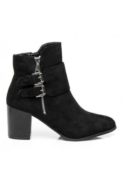 Čierne topánky GLAMOUR 50-M52211B / S1-57P veľ.č. 38, 39 (Veľkosť UK6 / EUR 39)