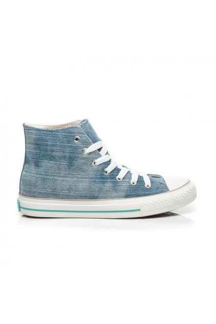 Modré džínsové tenisky HIGH TOP KYLIE veľ.č. 37, 41 (Veľkosť UK8 / EUR 41)