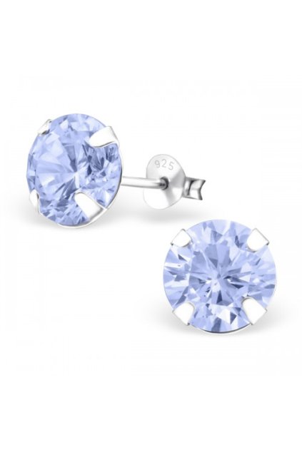 Strieborné náušnice bodky - 925 cz levander MS9528