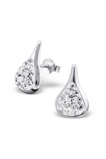 Strieborné náušnice kvapky - 925 cz kryštál MS16570