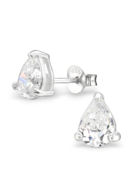 Strieborné náušnice kvapky - 925 cz kryštál MS5165