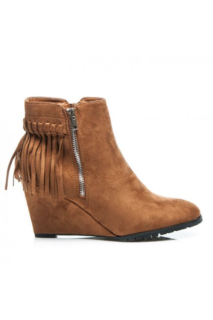 Semišové topánky so strapcami 100-483C /S3-131P veľ.č. 41 (Veľkosť UK8 / EUR 41)