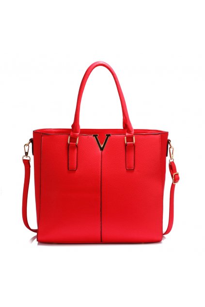 Červená kabelka shopper Aggie AG00420