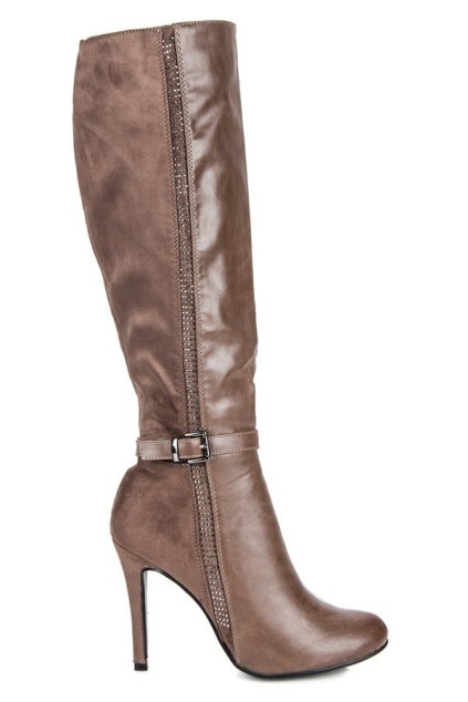 Hnedé čižmy Ideal Shoes 8022KH