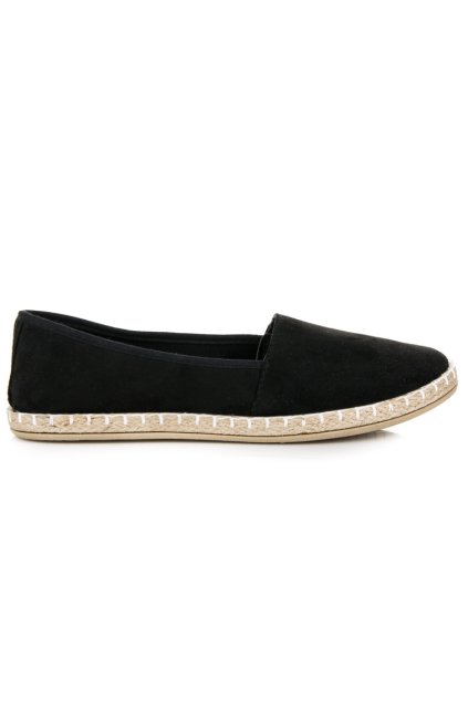 Čierne semišové espadrilky Cnb