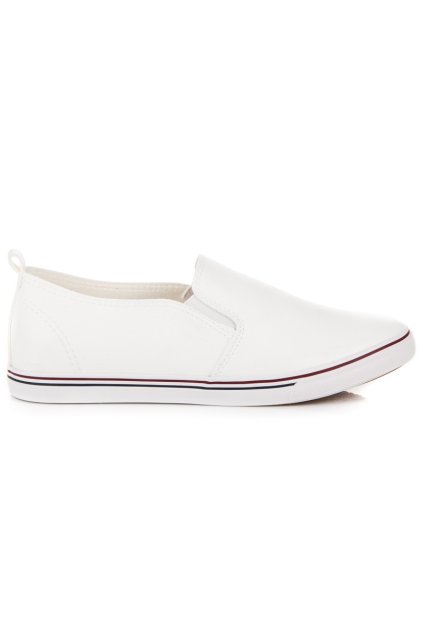 Biele tenisky slip on CNB