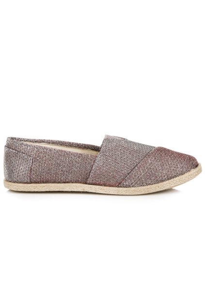 Šedé poltopánky espadrilky Cnb
