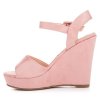 Ružové sandále na platforme JS8011P