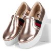 Ružové tenisky slip on na platforme Kylie K1771301CH