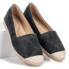 Čierne espadrilky s brokátom Bestelle