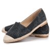 Čierne espadrilky s brokátom Bestelle