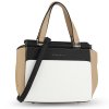 Trendy kabelka do ruky Georgia biela / čierna / telová AG00694