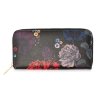 Čierna peňaženka pre ženy Floral Print AGP1108