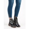 Lakované čierne topánky workery A-33B