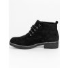 Šnurovacie čierne členkové topánky NioNio MB188-262B