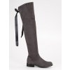 Sivé čižmy s viazaním nad koleno Seastar  NC278G