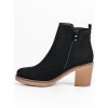 Čierne topánky na jeseň na hrubom vysokom opätku Clowse 7B670B