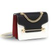 Crossbody biela / čierna / červená kabelka Siena AG00720