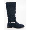 Tmavo modré čižmy pod kolena SDS