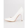Biele dámske lakované lodičky BREW1W/PA