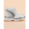 Biele tenisky sneakers s brokátom Vices