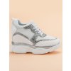 Biele tenisky sneakers s brokátom Vices