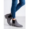 Sivé dámske semišové topánky na rovnej podrážke, jesenné/zimné, kód produktu K1871201G