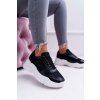 Čierne dámske športové tenisky na hrubšej podrážke, kód produktu 900 BLK BS