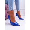Dámske modré lodičky na ihličkovom podpätku Yanna LE03 BLUE