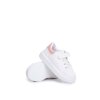 Ružové detské športové topánky na suchý zips s bielou podrážkou Bilbo 876-3C White/Pink