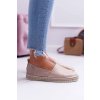 Dámske béžové espadrilky Big Star DD274769 - Hnedá
