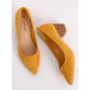 Dámske žlté lodičky na širokom podpätku, kód produktu CL75P