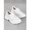 Biele dámske kožené tenisky Filippo na nízkom podpätku, celoročné, kód produktu NJSK DP1410/20W
