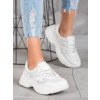 Biele dámske kožené tenisky Filippo na nízkom podpätku, celoročné, kód produktu NJSK DP1410/20W