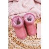 Ružové detské snehule s kožušinkou na zimu, kód produktu NJSK 20213-1A/2A PINK