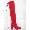 Červené dámske členkové čižmy Wilady na jeseň a zimu, kód produktu NJSK 750-06R