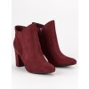 Červené dámske semišové topánky Kylie NJSK K1809810BUR - jesenná/zimná kolekcia