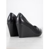Čierne dámske lodičky na platforme s lakovou a eko kožou, kód produktu J. Star NJSK S0060-1B
