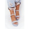 Dámske modré sandále na platforme s kódovým označením NJSK XY12 BLUE