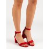 Červené dámske sandále na stĺpiku Seastar NC793R
