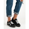 Čierne semišové tenisky creepers Sport B318-16B