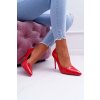 Červené dámske lodičky NJSK LE03 RED