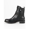 Dámske rockové kotníkové topánky na jeseň čierne NS08B