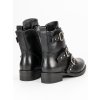 Dámske rockové kotníkové topánky na jeseň čierne NS08B